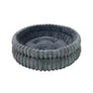 Round Plush Calming Pet Bed with Raised Sides, Washable Cat Nest