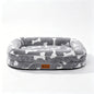 Plush Pet Bed for Dogs & Cats, Washable Rectangular Dog Cushion
