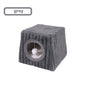 Plush Square Cat Bed Cave with Hanging Toy, Washable Pet Tent