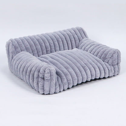 Plush Pet Sofa Bed for Cats & Small Dogs, Washable Couch